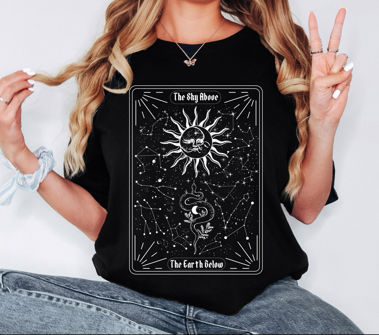 Comfort Colors Celestial Tarot Card Zodiac Signs T Shirt