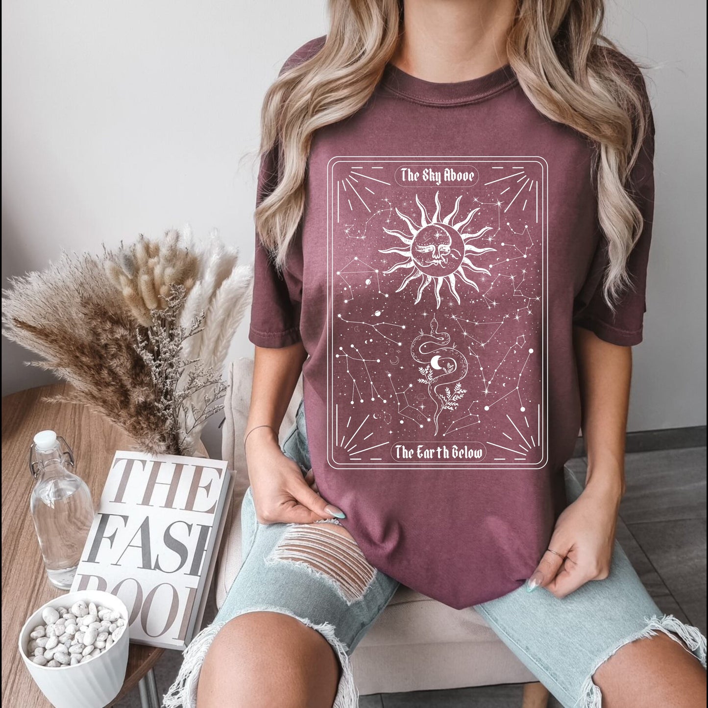 Comfort Colors Celestial Tarot Card Zodiac Signs T Shirt