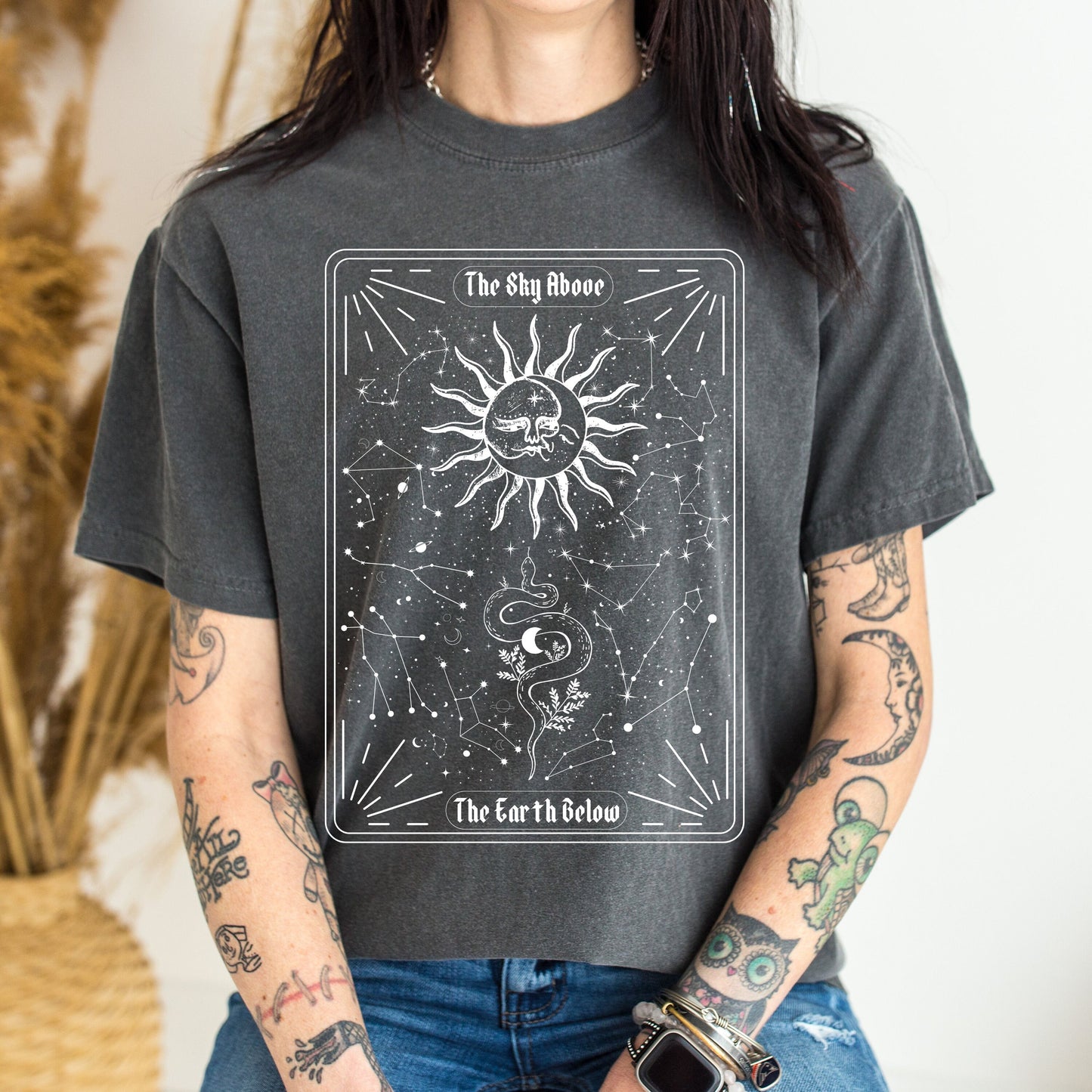 Comfort Colors Celestial Tarot Card Zodiac Signs T Shirt