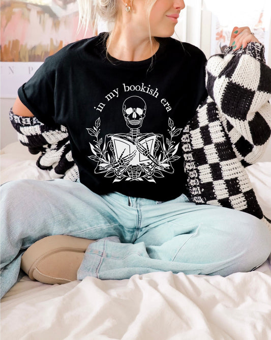 Comfort Colors In My Bookish Era Reading Skeleton T-Shirt